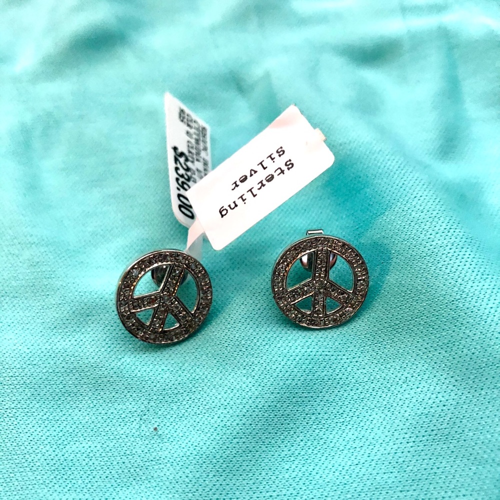 Peace sign earrings